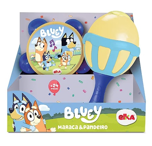 Kit Musical Maraca e Pandeiro Bluey 1313 - Elka