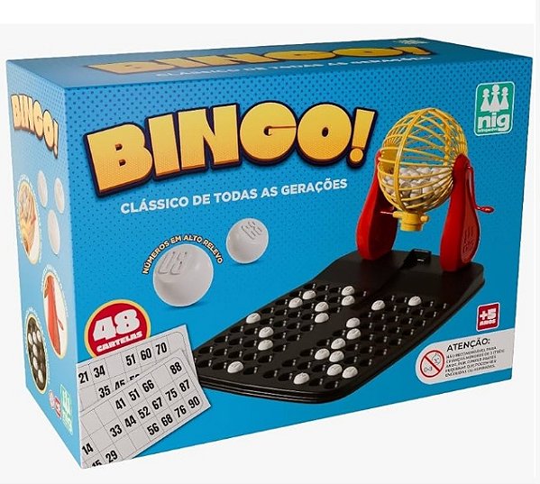 Jogo Bingo com 48 Cartelas 1000 - Nig