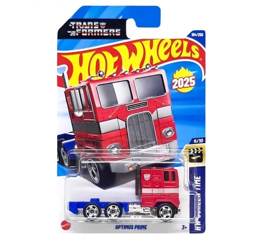 Hot Wheels Transformers Optimus Prime 1:64 Lote F 2025 - Mattel