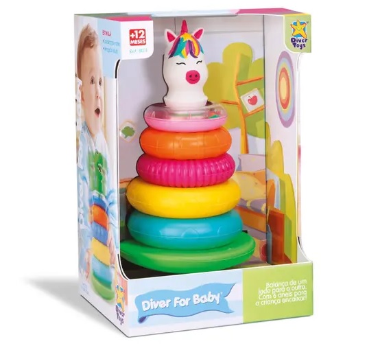 Pirâmide de Argolas Unicórnio for Babies 8176 - Divertoys