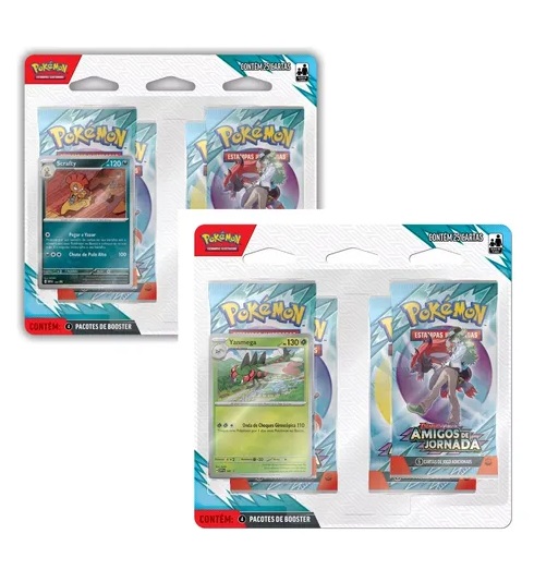 Pokémon Blister Quádruplo EV9 Amigos de Jornada Scrafty e Yanmega 35373 - Copag