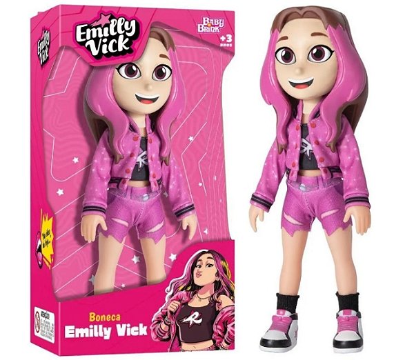 Boneca Emilly Vick Dos Rosa 1270 - Baby Brink