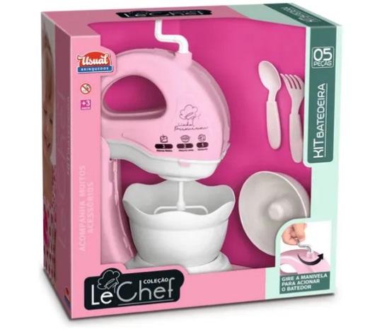 Kit Batedeira New Le Chef 741 - Usual Brinquedos