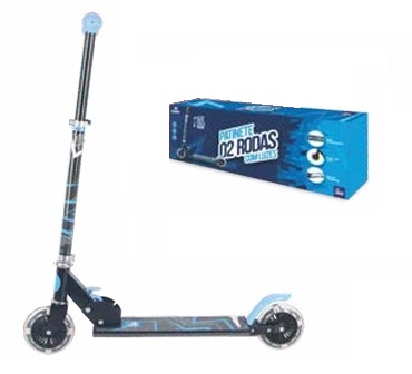 Patinete 02 Rodas Azul com Luz PTL-02A - Fênix