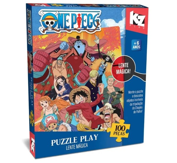 Quebra-Cabeça 100 Peças Puzzle Play com Lente Mágica One Piece 1331 - Elka