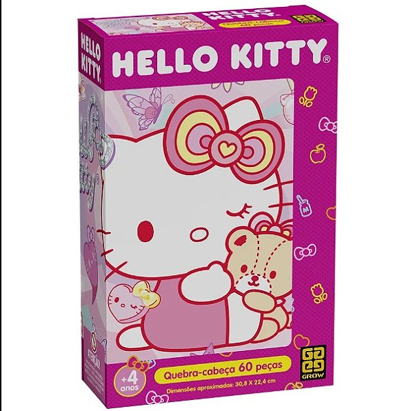 Quebra-Cabeça 60 Peças Hello Kitty Brilhante 04918 - Grow