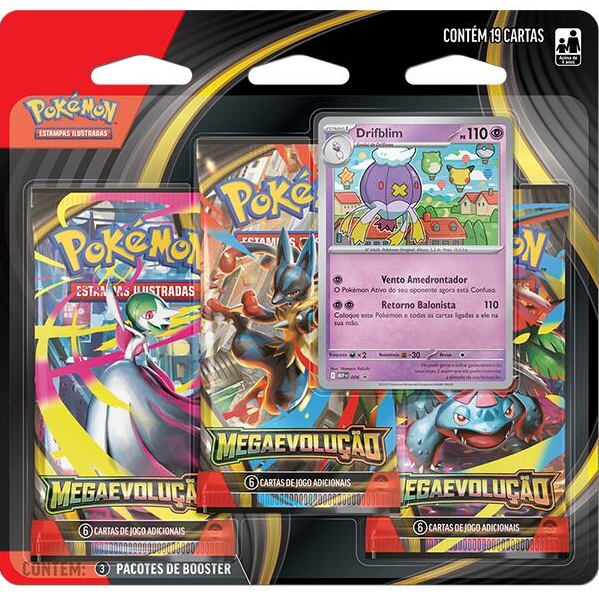 Pokémon Blister Triplo ME01 Megaevolução Sortidos 35657 - Copag