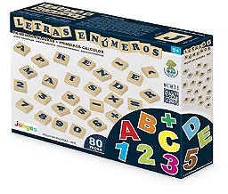 Letras e Números em Madeira 80 Peças 703 - Junges