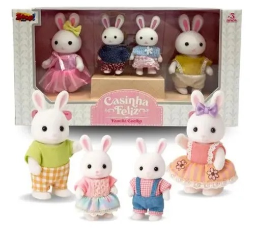 Casinha Feliz Família Coelho ZP01377 - Zoop Toys