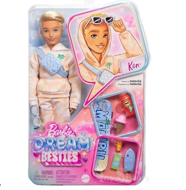 Boneco Ken Dream Besties com Acessórios JDD75 - Mattel