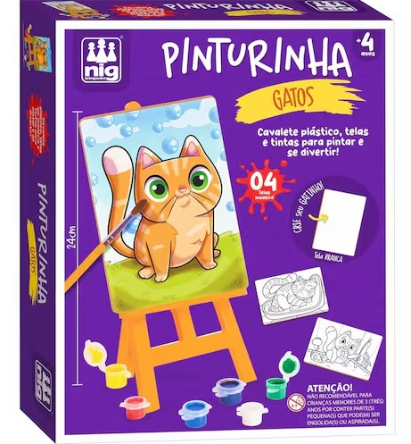 Kit Pinturinha Gatos 242 - Nig