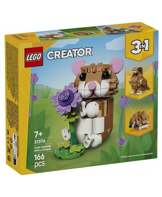 Lego Creator 3 em 1 Hamster Adorável com uma flor 31376 - LEGO