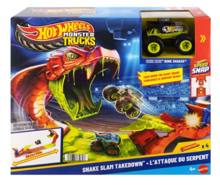 Hot Wheels Pista Monster Truck Ataque Gigantesco da Serpente JJN44 - Mattel
