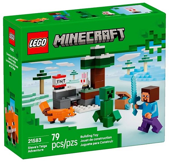 Lego Minecraft Aventura do Steve na Taiga 21583 - LEGO