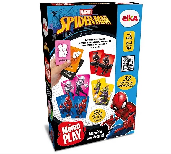 Jogo Memo Play Spider-Man Homem-Aranha 1348 - Elka