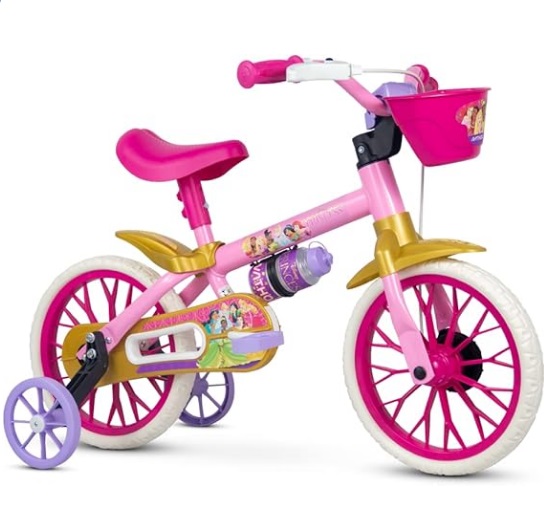 Bicicleta Aro 12" Princesas Disney - Nathor