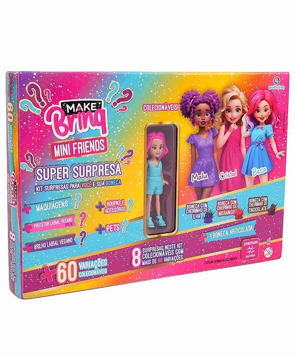 MakeBrinq Mini Friends Super Surprise Sortidas MK4093 - Polibrinq