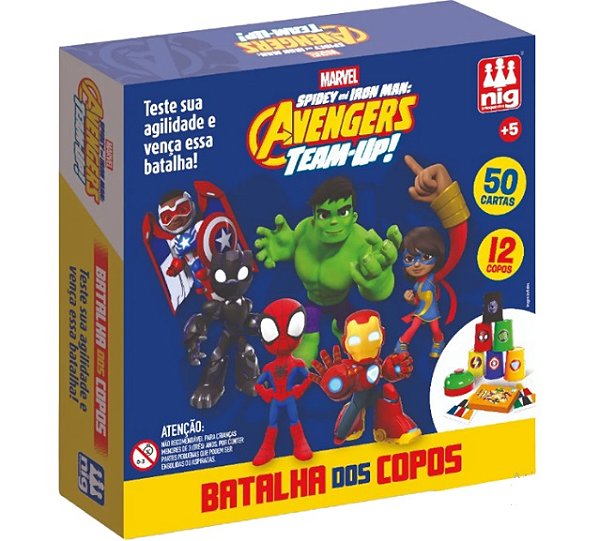 Jogo Batalha dos Copos Avengers 4151 - Nig