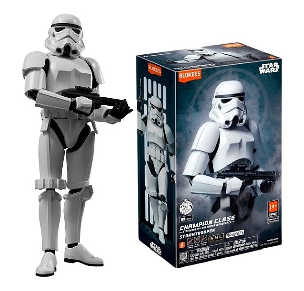 Blokees Boneco Stormtrooper Star Wars Champion Class Model Kit 75802 - Polibrinq