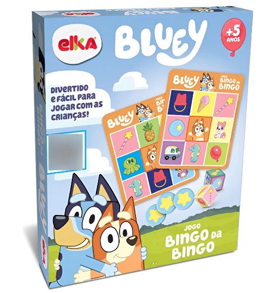 Jogo Bingo da Bingo Turma da Bluey 1251 - Elka