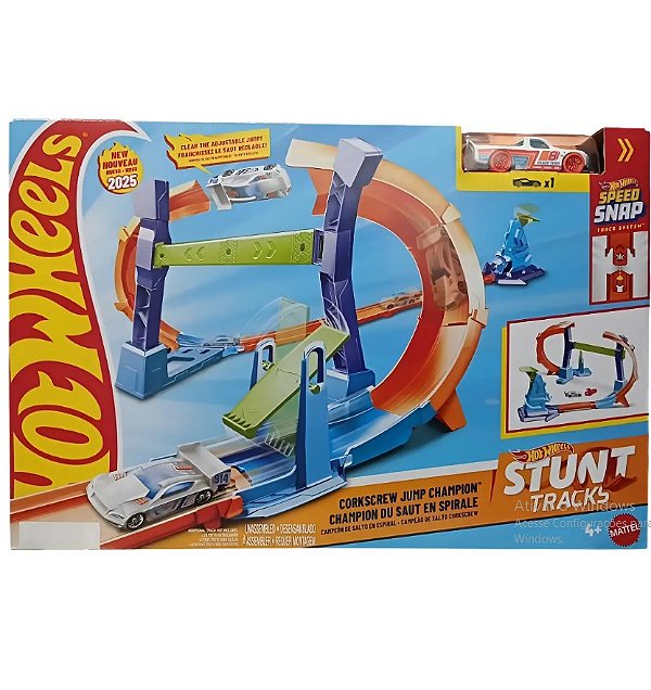 Hot Wheels Pista Campeonato Campeões de Salto em Espiral GBF81/JFH36 - Mattel