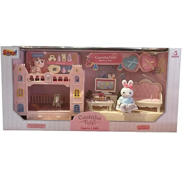 Casinha Feliz Quarto e Sala ZP01364 - Zoop Toys