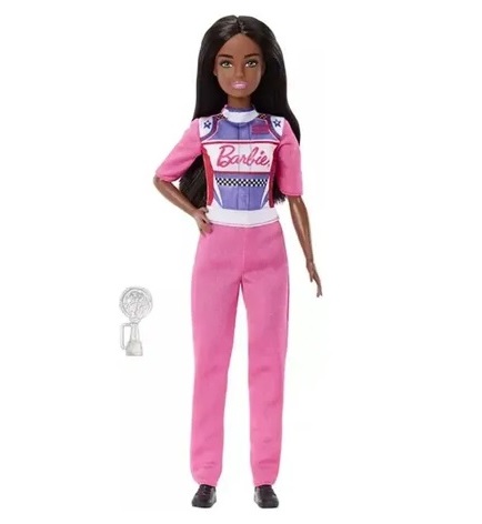 Boneca Barbie Profissões Piloto de Corrida FWK89 - Mattel