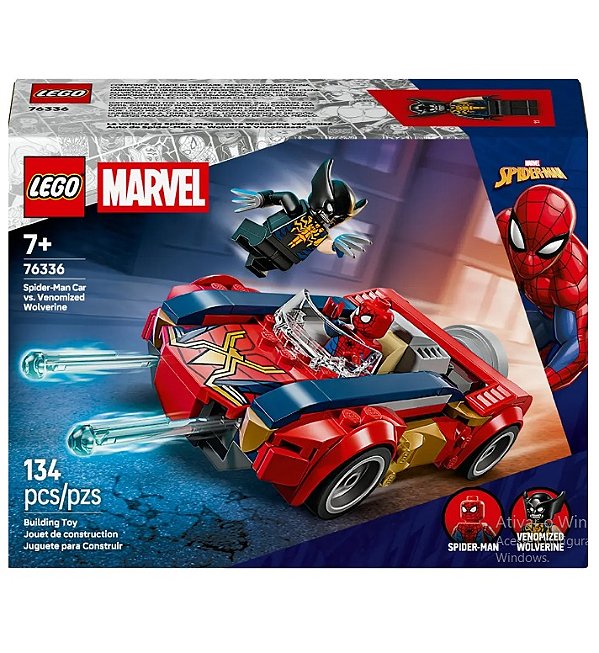 Lego Marvel Carro do Homem-Aranha Vs Wolverine Venomizado 76336 - LEGO