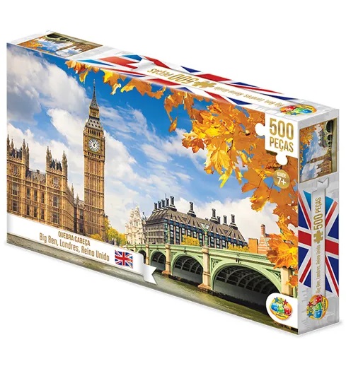 Quebra-Cabeça 500 Peças Big Ben Londres 1037 - GGB Brinquedos