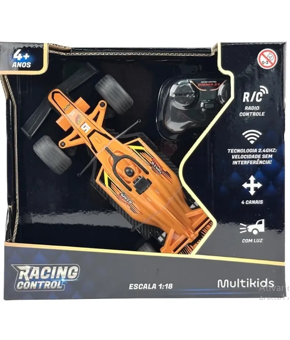 Carro Fórmula 1 Racing Control 1:18 Vermelho BR2805 - Multikids
