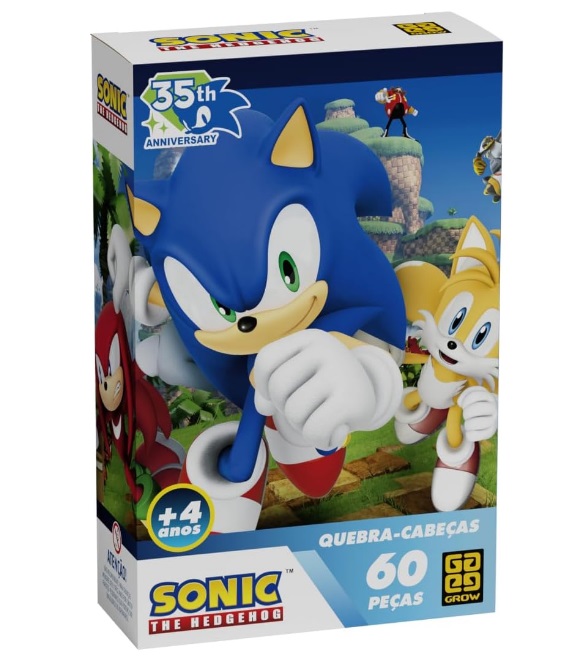 Quebra-Cabeça 60 Peças Sonic 05248 - Grow