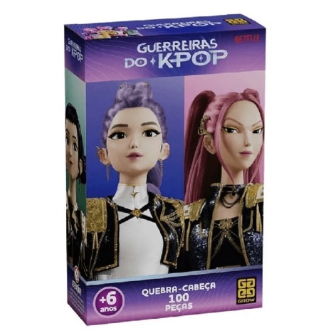 Quebra-Cabeça 100 Peças Guerreiras do K-Pop 04254 - Grow