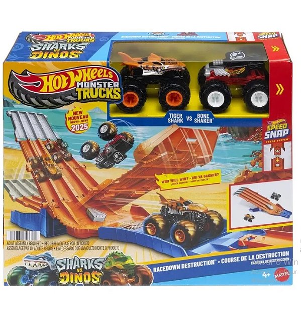 Pista Hot Wheels Monster Truck Corrida de Destruição JFR07 - Mattel