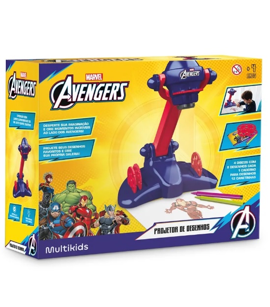 Projetor de Desenhos Vingadores BR2400 - Multikids