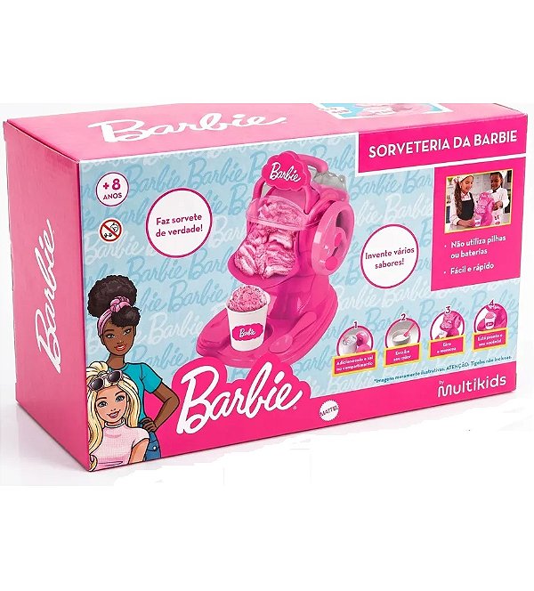 Kids Chef Sorveteria Barbie com Acessórios BR2803 - Multikids