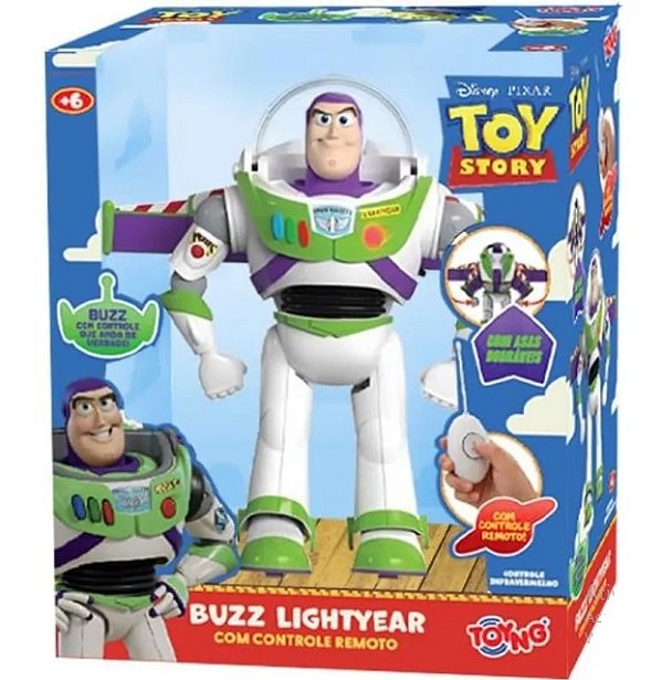 Boneco Buzz Lightyear que Anda com Controle Remoto 070245 - Toyng