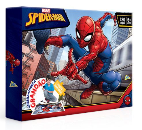 Quebra-Cabeça Spider-Man Homem-Aranha Grandão 120 peças 2396 - Toyster