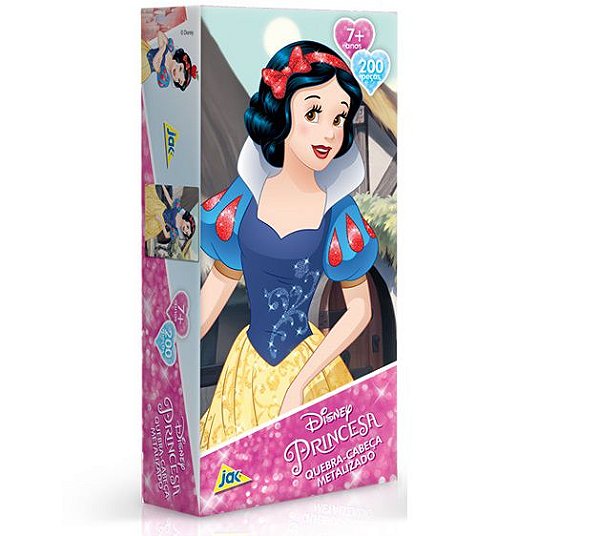 Quebra-Cabeça Branca de Neve metalizado 200 peças - Toyster