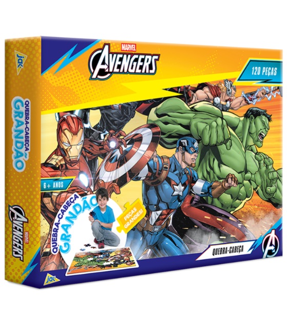 Quebra-Cabeça Vingadores Grandão 120 peças 3442 - Toyster