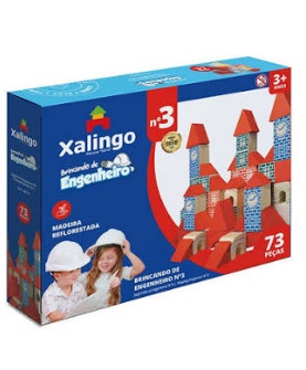 Brincando de Engenheiro III 73 Peças em Madeira 52776 - Xalingo