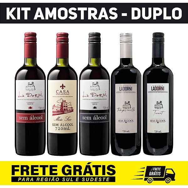 Kit Duplo de Amostras de Vinhos La Dorni Sem Álcool