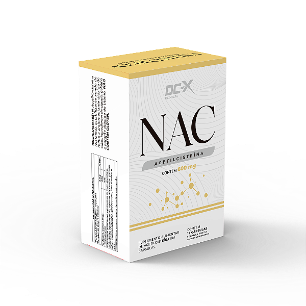 NAC Acetilcisteína 600mg Clinical DCX – Defesa Antioxidante e Suporte Respiratório (15 Cápsulas)