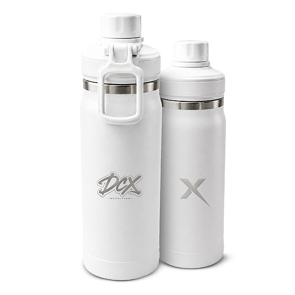 Garrafa Térmica Branca DCX Nutrition | Garrafa Esportiva com Alça
