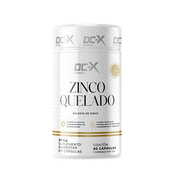 Zinco Quelado 29mg 60 Cápsulas – DCX Clinical