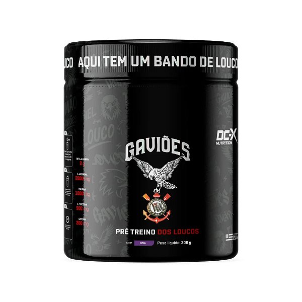 Pré-Treino Gaviões da Fiel (300g) Uva – DCX Nutrition