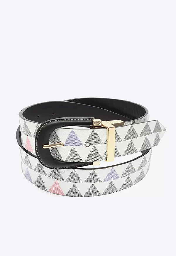 SCHUTZ CINTO TRIANGLE COURO BRANCO