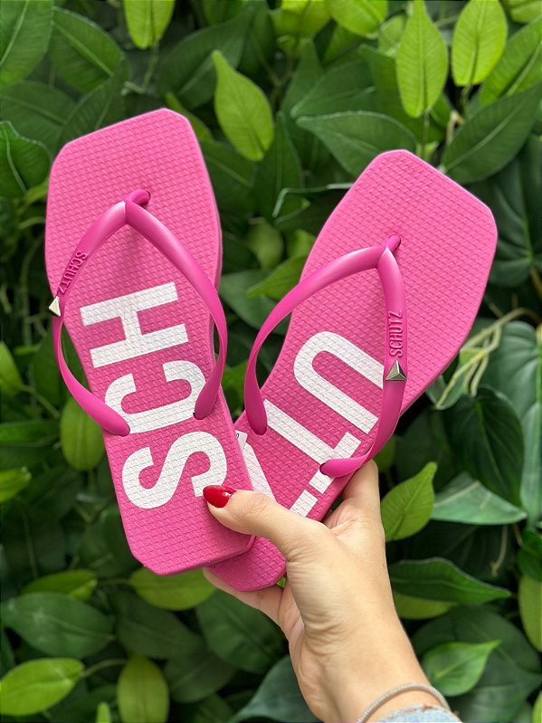 SCHUTZ CHINELO JELLYS SCHUTZ ROSA