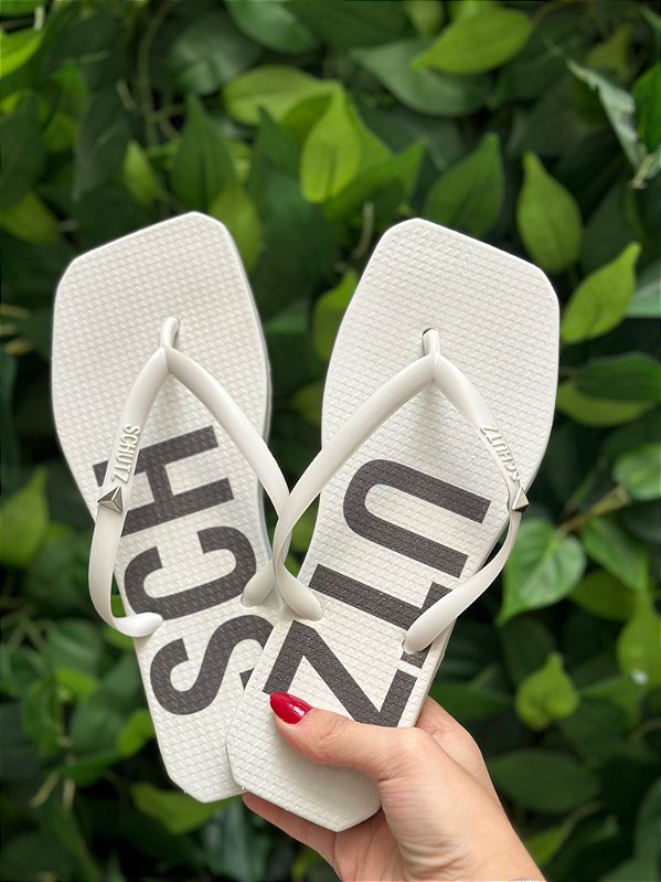 SCHUTZ CHINELO JELLYS SCHUTZ BRANCO