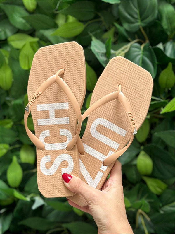 SCHUTZ CHINELO STRAIGHT NUDE