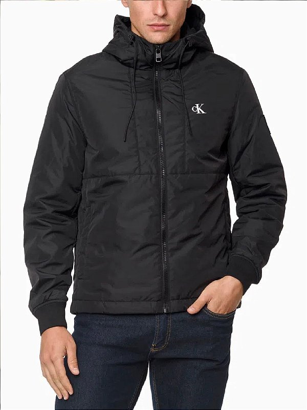 CALVIN KLEIN JAQUETA LOGO NO PEITO PRETA